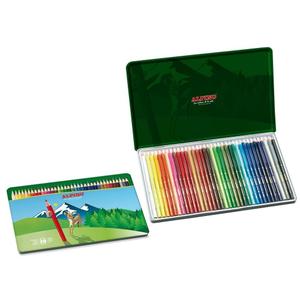 147038-metalen-etui-met-36-kleurpotloden-voor-kinderen-alpino-veelkleurig-15x15x1-cm