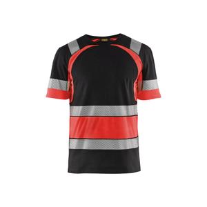 342110309955-3421-t-shirt-met-hoge-zichtbaarheid-blaklader-zwart-rood-fluorescerend