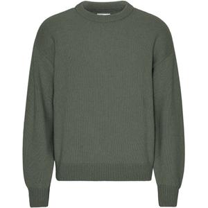 cs5088-dustyolive-trui-met-oversized-ronde-hals-colorful-standard-dusty-olive-stoffige-olijf