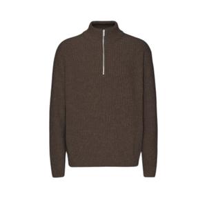 cs5091-coffeebrown-trui-met-ritssluiting-van-wol-colorful-standard-merino-koffiebruin
