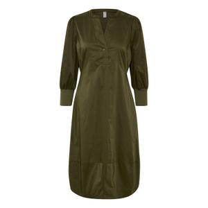 50110059-180521-jurk-met-3-4-mouwen-voor-dames-culture-antoinett-gebrande-olijf