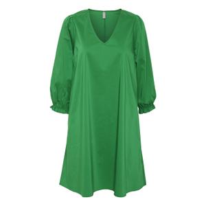 50110603-186030-korte-jurk-met-3-4-mouwen-voor-dames-culture-antoinett-vrolijk-groen