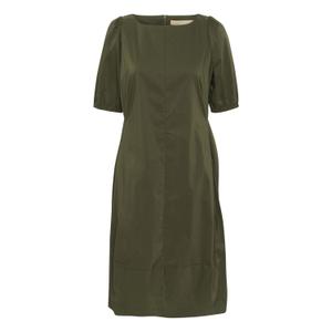 50110875-180521-ronde-hals-jurk-dames-culture-antoinet-gebrande-olijf
