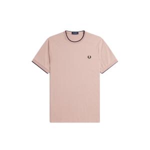 fpm1588-u89-t-shirt-fred-perry-twin-tipped-donkerroze-poederroze-zwart