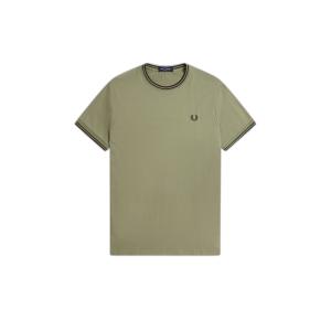 fpm1588-y64-t-shirt-met-dubbele-biezen-fred-perry-olivmnt-ngtgreen