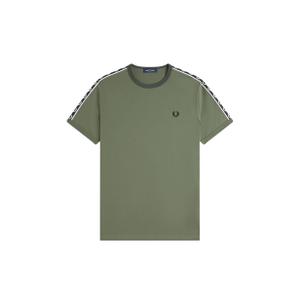 fpm4613-z50-t-shirt-fred-perry-contrast-tape-ringer-groene