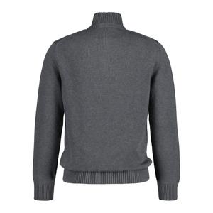 8030170-92-hoodie-met-halve-rits-en-hoge-kraag-gant-casual-donkergrijs-melange