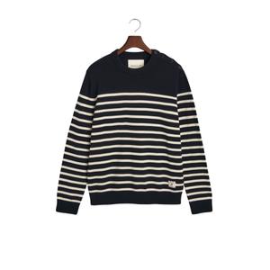 8060100-433-gestreept-ronde-hals-t-shirt-van-katoen-gant-avondblauw