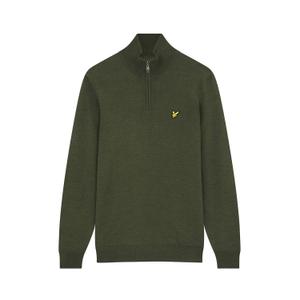 kn1041g-x65-1-4-rits-trui-lyle-scott-core-merino-mix-cactusgroen