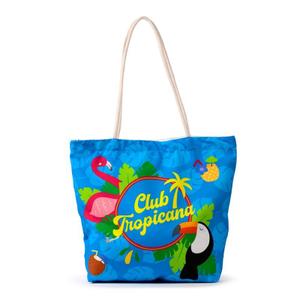 bbag01-strandtas-puckator-flamingo-club-tropicana-blauw-41x55-cm