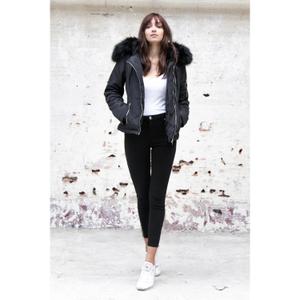 3008-blac-dames-zipjack-met-bont-sixth-june-zwart