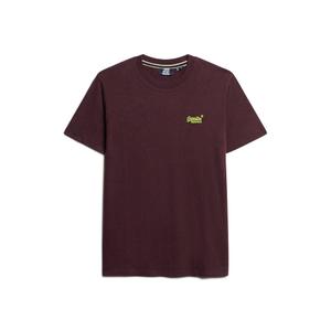 m1011245a-c4t-t-shirt-van-biologisch-katoen-superdry-essential-logo-port-tawny-chine-fluogeel