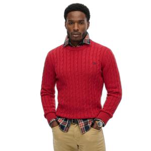 m6110707a-5ov-trui-met-ronde-hals-van-breiwerk-superdry-scheepvaart-rood