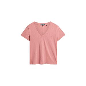 w1011181a-5ae-geborduurd-en-gevlamd-dames-t-shirt-met-v-hals-superdry-oud-roze