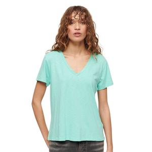 w1011181a-dus-geborduurd-en-gevlamd-dames-t-shirt-met-v-hals-superdry-mintgroen